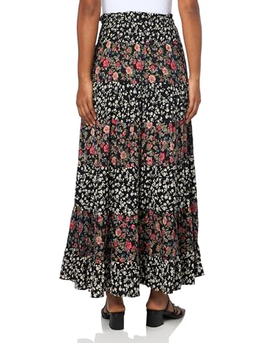 Angie Women's Smocked Waist Fill Sweep Maxi Skirt2
