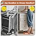 Cathyeen Cabinet Foot Pull for Trash Cabinet Drawer, Touchless Hands-Free Mounting Foot Handles Door Opener Tool for Pull Out Trash Can Under Cabinet, Kitchen Under Sink Trash Can (White)