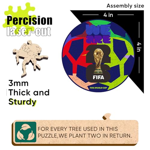 Image of FIFA World Cup 2026 Edition Football 26PCS Wooden Pocket Puzzle