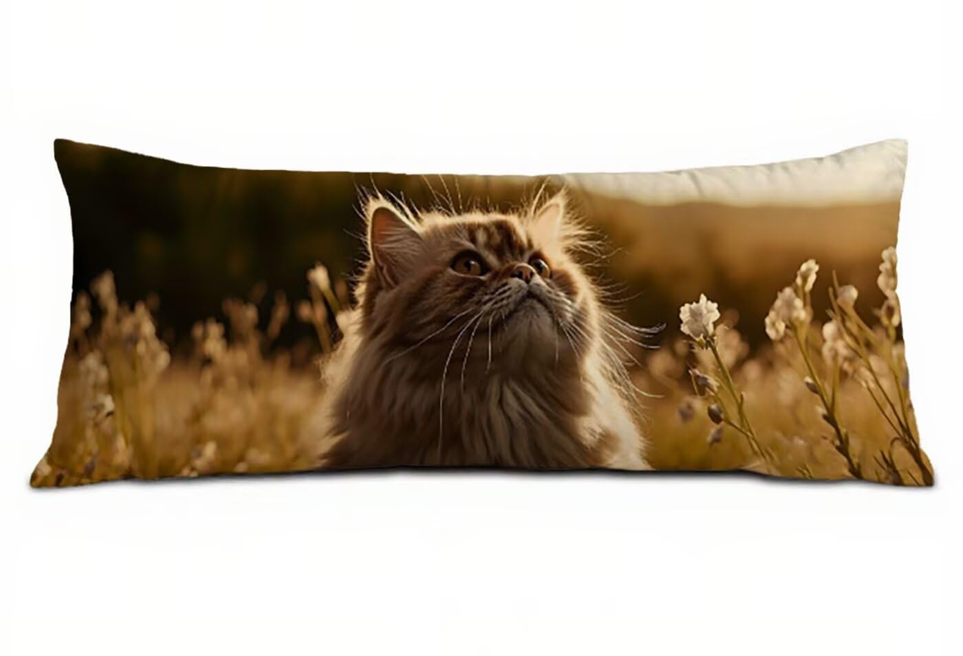 B-6644 poduszka do spania na boku, 60 x 180 cm, poszewka na poduszkę dla kota 60 x 180 cm, poduszka do spania na boku, lniana, oddychająca i miękka poduszka ciążowa, kwiat, do sypialni, salonu, na