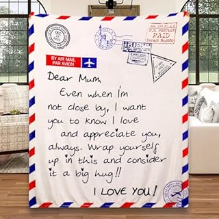 Magicoco Mum Gifts for Mothers Day, Blanket Gift for Mum from Daughter Son, Mum Birthday Gifts Flannel Sloth Throw Blanket 130x150 cm