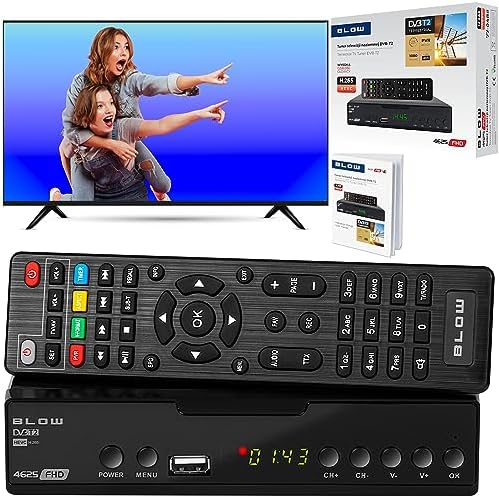 BLOW DVB-T2 HEVC ефірний телевізійний декодер-тюнер HD USB HDMI