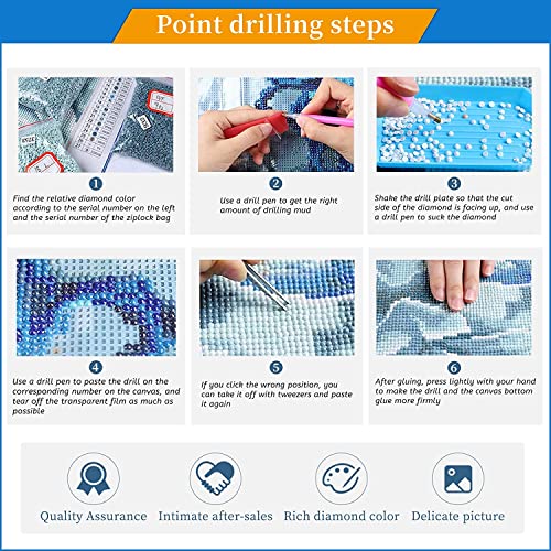 DIY 5D Diamond Painting Kits for Adults, Diamond Art Crystal Moon Diamond Painting Full Drill Crystal Rhinestone Embroidery Craft Kits for Home Wall Decor Gifts 12X16Inch - Image 6