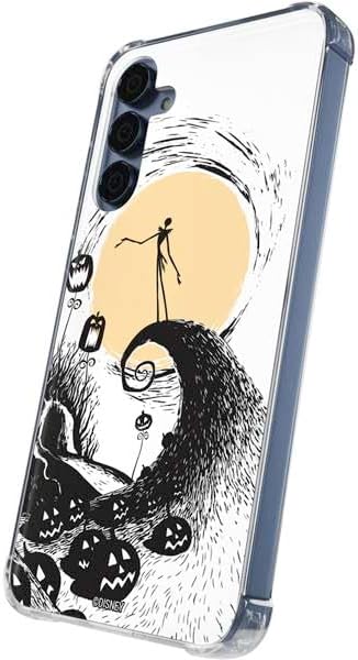 Skinit Clear Phone Case Compatible with Galaxy S24 - Officially Licensed Disney The Nightmare Before Christmas Jack on Spiral Hill Art Design
