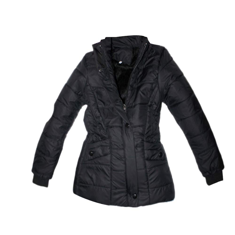 V4U Kid's Girl's Winter Wears Full Sleeve Hooded Jacket (Black,12-13 Years) 1
