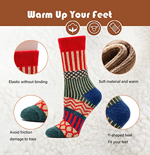 Image of Womens Wool Knit Winter Socks