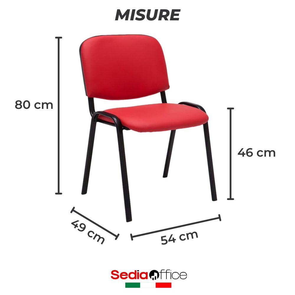 SEDIAOFFICE - Sedie Ufficio Senza Ruote, Sedia Scrivania Ergonomica, per Studio, Sala D'Attesa, Sala Riunioni e Conferenze, Comoda Sedia Ufficio in Tessuto Economica (Base, Nero)