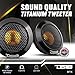 DS18 DTX 2.2 Inches Titanium Dome Tweeter with Aluminum Body - Sound Quality 60 Watts Peak 4 OHMS Neodymium Magnet (2 Speakers)