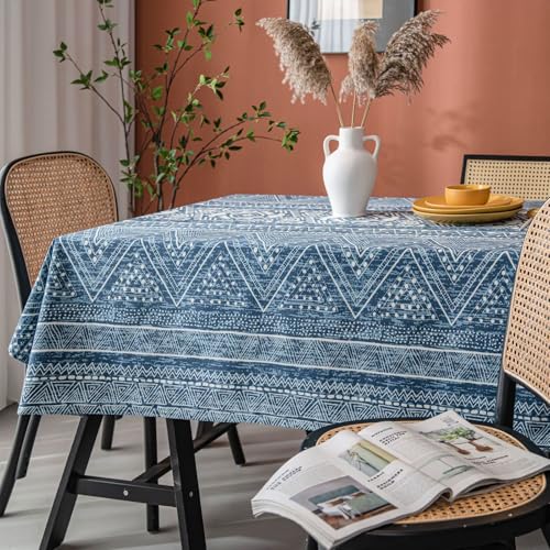 Nappe rectangulaire géométrique pour table de repas convivial - 5