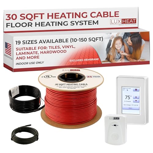 LuxHeat 30sqft Floor Heating Cable Kit - 120v Underfloor Heating