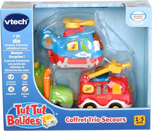 Coffret Trio Secours VTECH Tut Tut Bolides Camion de pompiers tracteur et hélico 1 à - vue 8