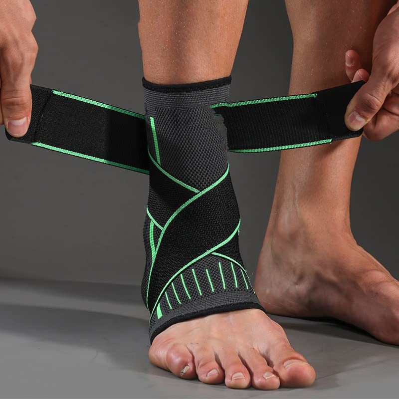 Tobillera de compresión para fútbol y baloncesto con correa de nailon, talla XXL, XXXL, paquete de 3 soportes de tobillo y protector para alivio de lesiones deportivas y estabilidad