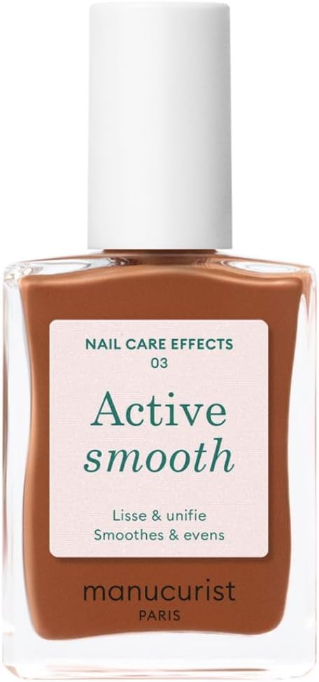 Manucurist Active Smooth™ 03 Nail Concealer Polish & Care - 2 in 1 Nude Nail Polish : Nail Strengthener and Growth - Nail Concealer - Ridge Filler for Nails - Natural Nail Polish - Bronze Finish