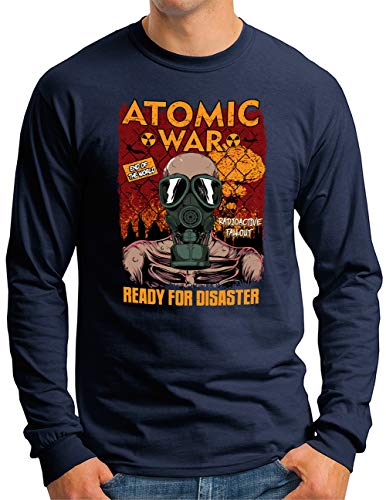 T-shirt manches longues homme apocalypse bleu grande taille XXL OM3