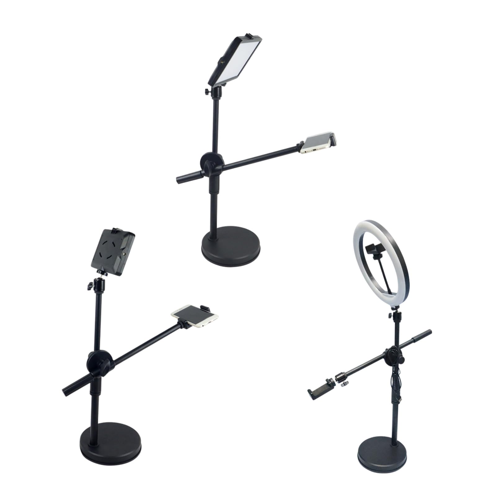 Soporte para teléfono móvil, Brazo Flexible, Soporte para teléfono móvil, Soporte Ajustable para transmisión en, grabación de vídeo, Base Estable, Soporte, ángulos de Altura Ajustables