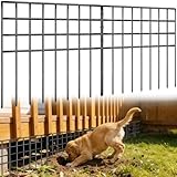42.5ft(L) x 13in(H) Garden Fence Animal Barrier, 30 Panels No Dig Fence Panels for Dog Rabbit, Rustproof Metal Dig Defence Fencing Bottom Barrier, Anti Digging Garden Edging Border for Outdoor, Yard