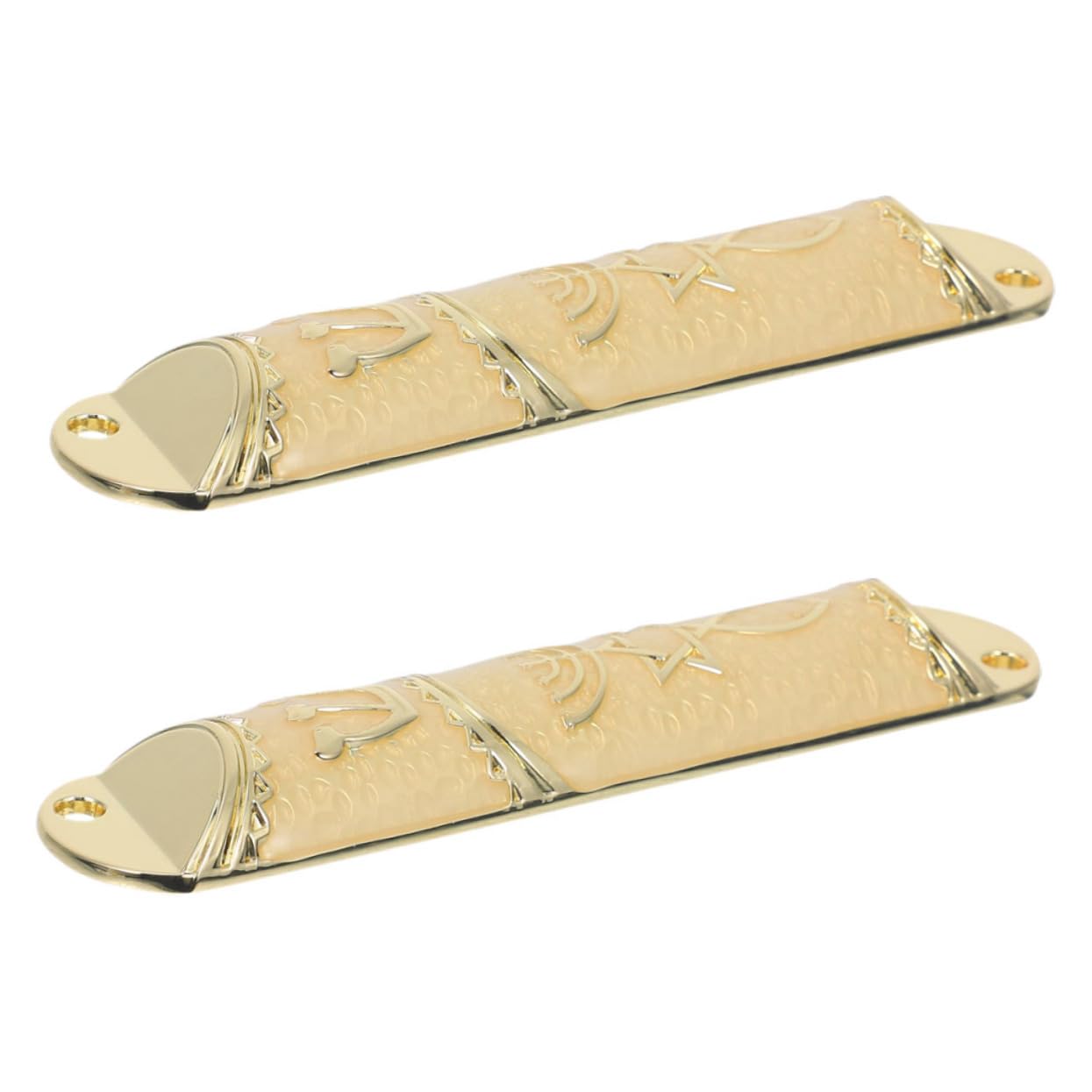 FUNOMOCYA Jerusalem Themed Mezuzah Case with Traditional Jewish Home Blessing Decoration Vintage Star of David Ornament Religious Doorway Wall Decor