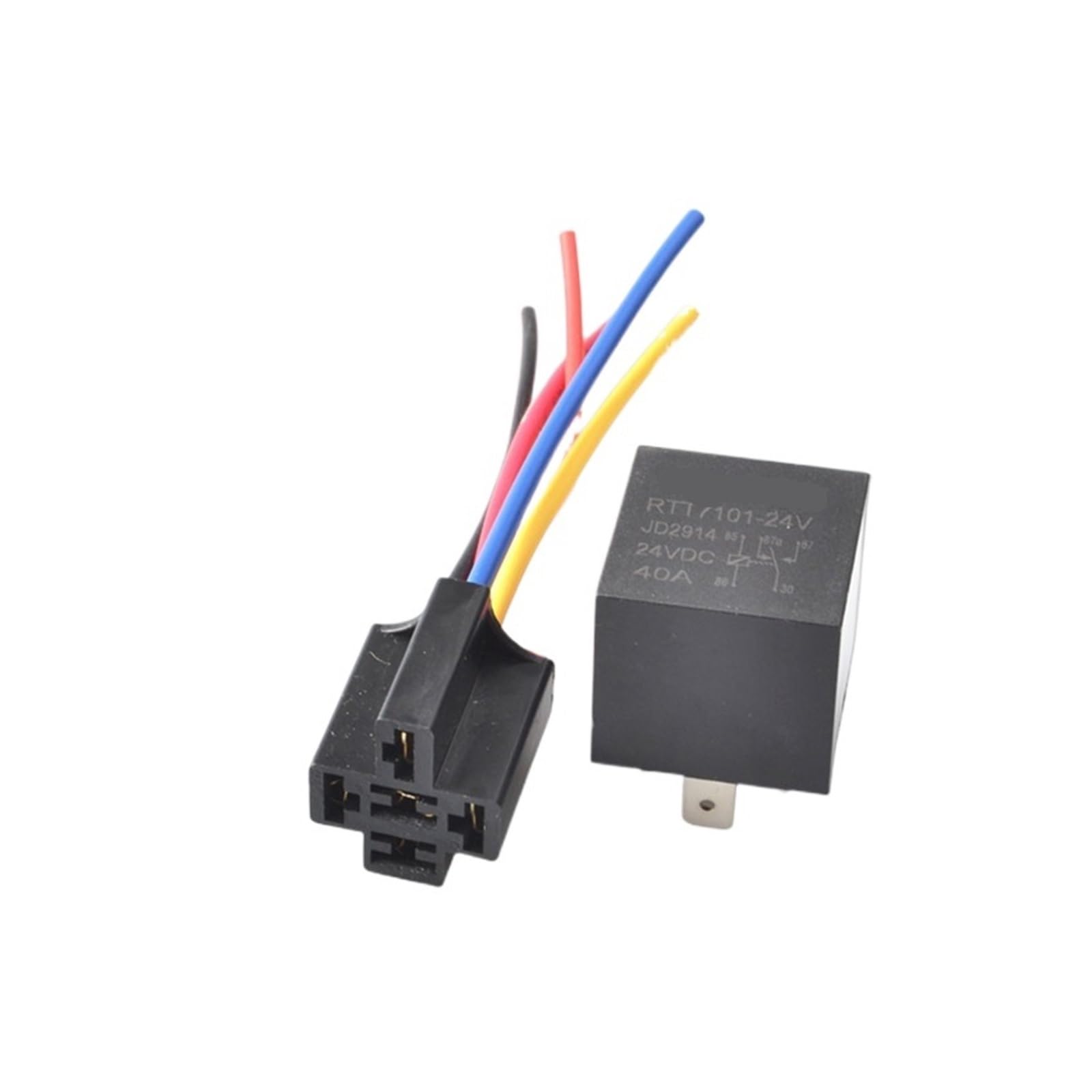 Relais automobile 5 broches DC12V 40A avec prise 5 fils NISZA