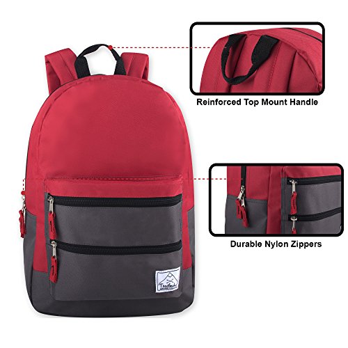 Trail Maker Multi Pocket Multicolor Backpack With Adjustable Padded Straps #TOP1