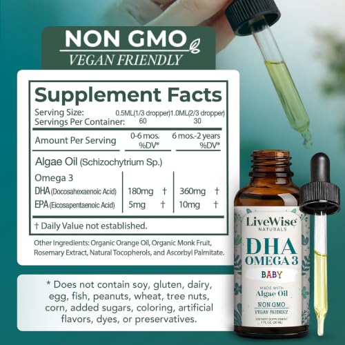 Live Wise Naturals Omega 3 DHA Baby Drops