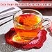 Hushee 5 Pcs Valentine's Day Coasters Valentine Coffee Bar Decor Cute Handmade Heart Crochet Coaster Set with Flower Holder Soft Table Decorative Pink Red Cup Mat Gifts for Home Desk Decoration
