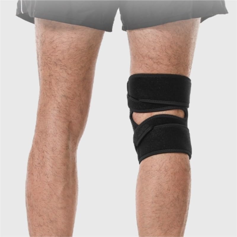 Carbon Pattern Knee Pads Meniscus Spring Support Protection Sleeves