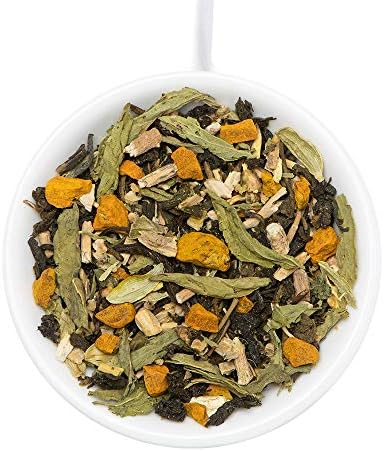 VAHDAM, Sweet Himalayan Detox Green Tea, (100 Cups) 200g | 100% Natural Detox Tea | Loose Leaf Green Tea Leaves blended with Stevia, Turmeric, Shatavari, Cardamom & Ashwagandha