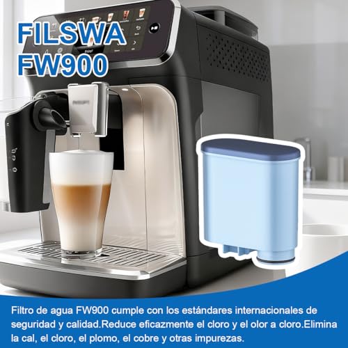 Miniatura 4 de Filswa Filtro De Agua Para Cafetera, Repuesto Compatible Con Philips 3100, Philips 4000, 5000, Saeco Aquaclean Ca6707 Ca6903 00 Ca6903 01 Ca6903, Filtro De Cal Aqua Clean