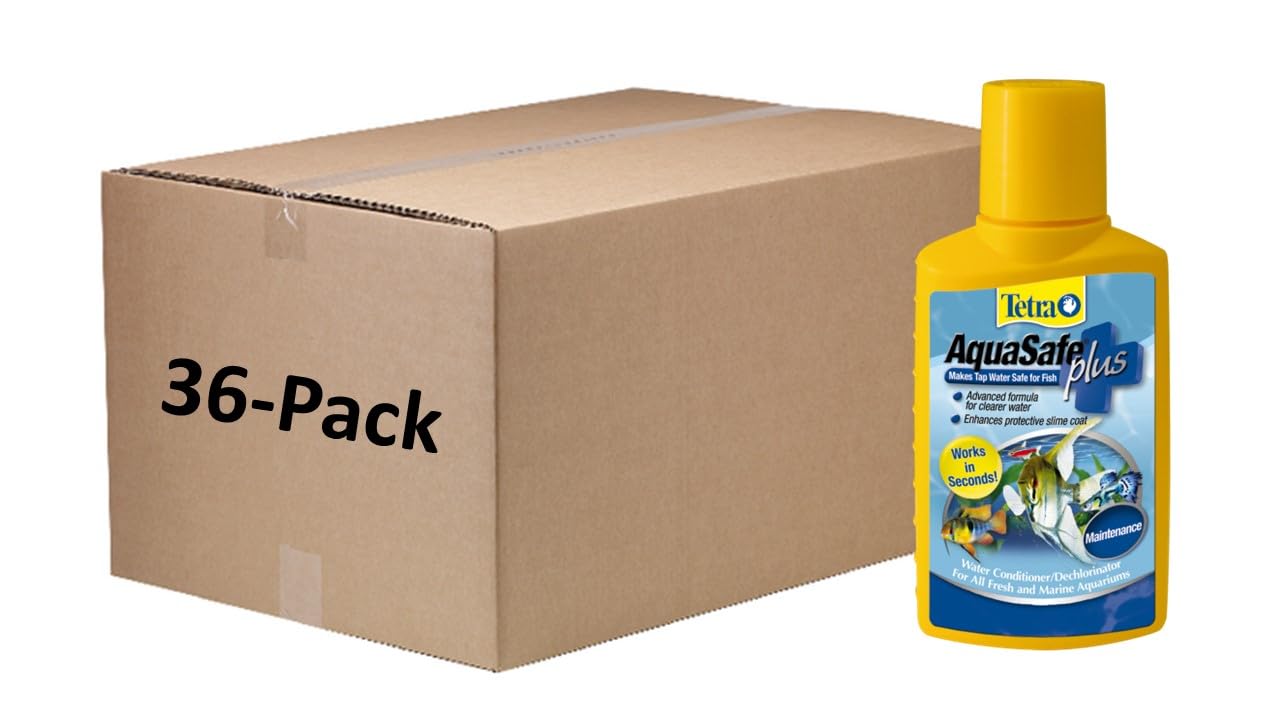 Tetra 16168 AquaSafe Water Conditioner with Bio Extract 3.38 FL Oz, Pack of 36