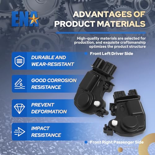 Image of ENA Front Left & Right Side Door Latch Lock Actuator Compatible with Acura RSX 2002-2006, Honda Accord CR-V Civic Element Odyssey Pilot 2001-2011 for 72155-S5P-A11 72115-S6A-J01 746-302 746-301