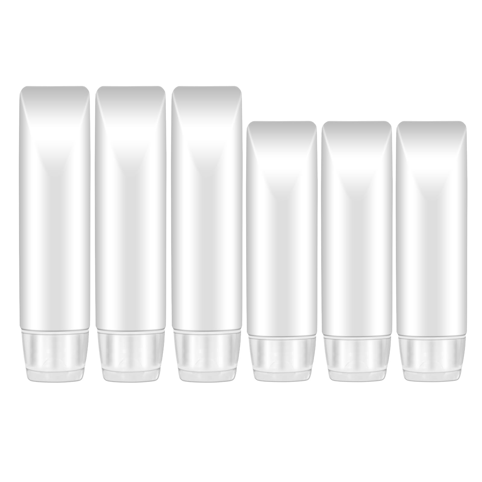 Classicseali 6pcs Empty Travel Bottles for Toiletries Refillable Clear Plastic Squeezy Travel Bottle
