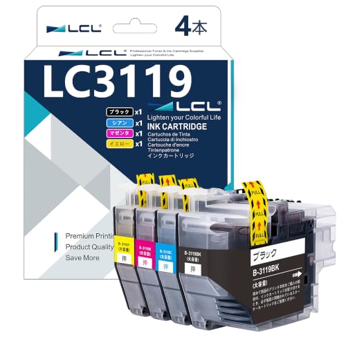 Amazon.co.jp: LCL LC3119 LC3119-4PK ブラザー 用 インク lc3119 純正