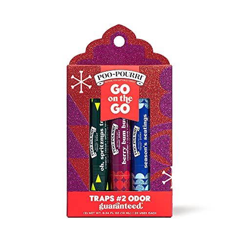 Poo-Pourri Toilet Spray, Holiday On-The-Go Set, 10 mL 3 pack (ST8788)