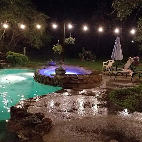 Espird String Light Poles for Outdoor,9ft Sturdy Stainless Steel Pole Post Stand to Hang Cafe Lights Outside for Deck Patio Garden Backyard,Wedding and Party (4-Pack / 3 in 1） - Thumbnail 2