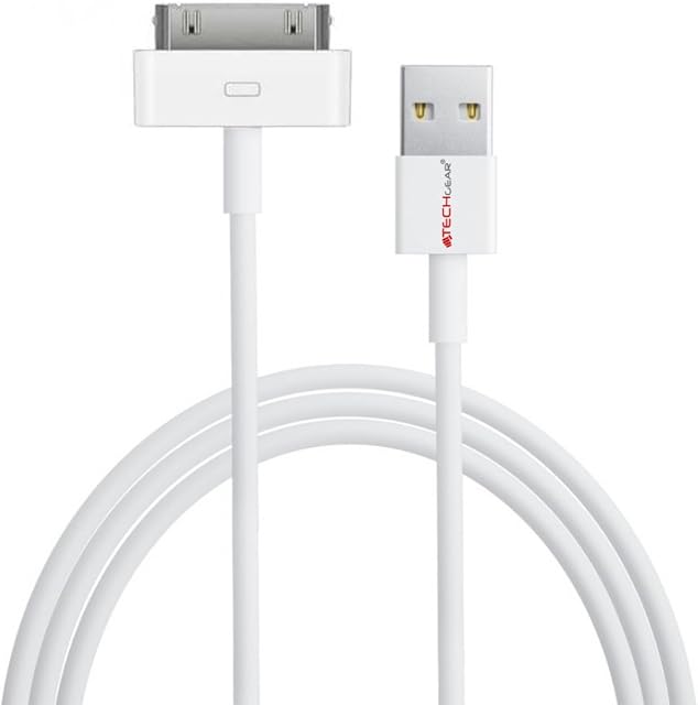 TECHGEAR EXTRA LONG 3 Meter / 10 Feet USB Data Sync & Charging Cable Lead Compatible for Apple iPad, iPad 2 & iPad 3 (White)