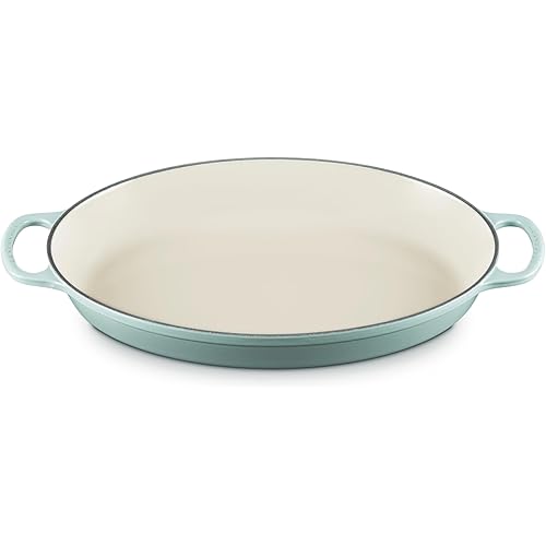 Le Creuset Enameled Cast Iron Signature Oval Baker, 3qt. Sea Salt