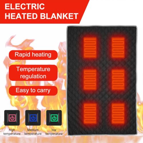 Esterilla calefactable para saco de dormir con conector USB y 6 zonas térmicas activas 6
