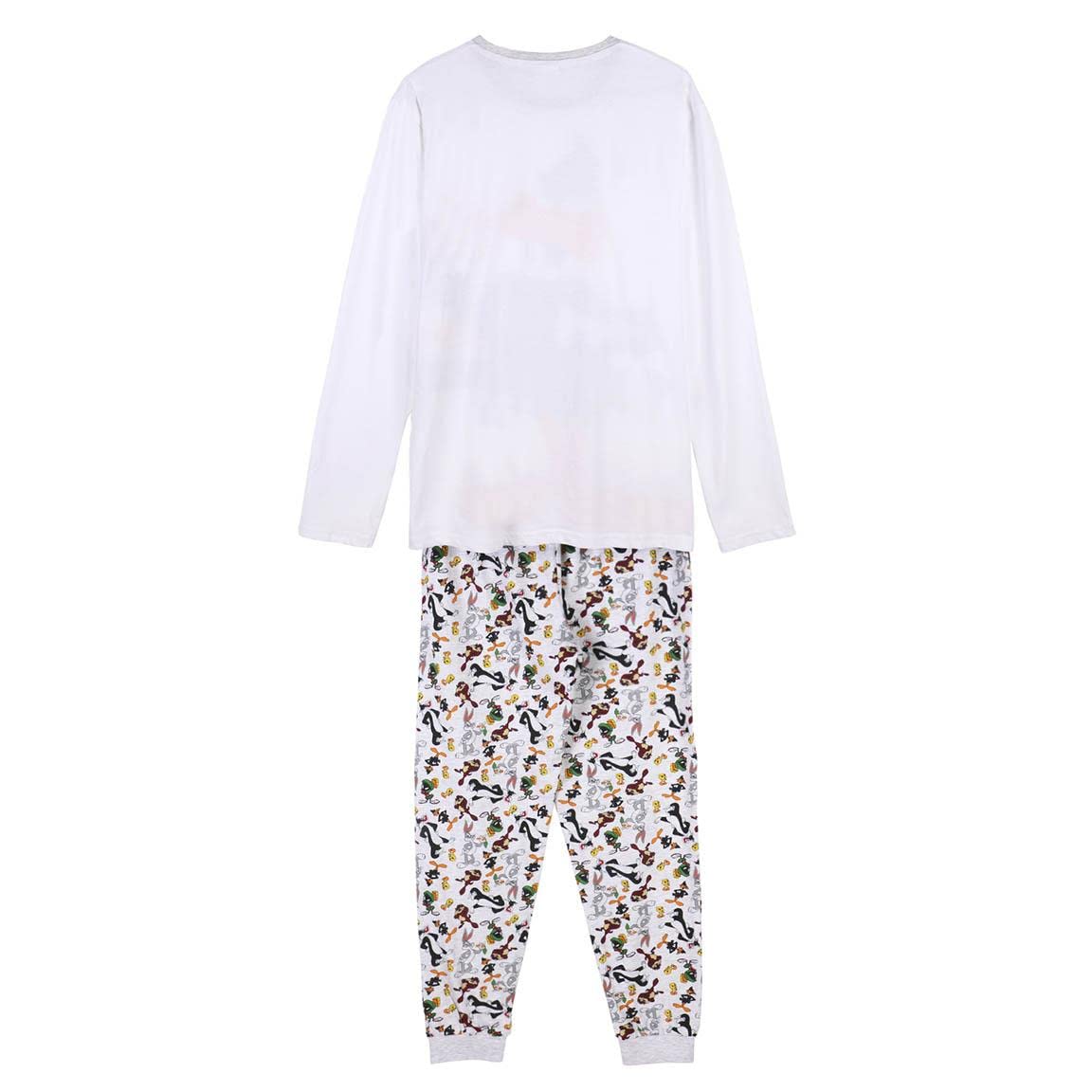 CERDÁ LIFE'S LITTLE MOMENTS Pijama Familiar a Juego de Invierno Pato Lucas 100% de Algodón con Camiseta Manga Pantalon Largo, Blanco, L para Hombre, 2900000194_T4L-C53