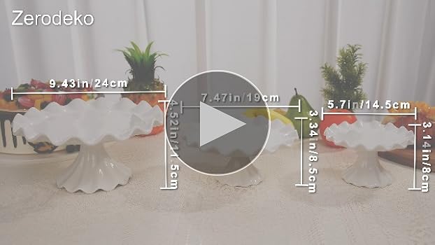Amazon.com: Zerodeko Ceramic Cake Stand, White Porcelain