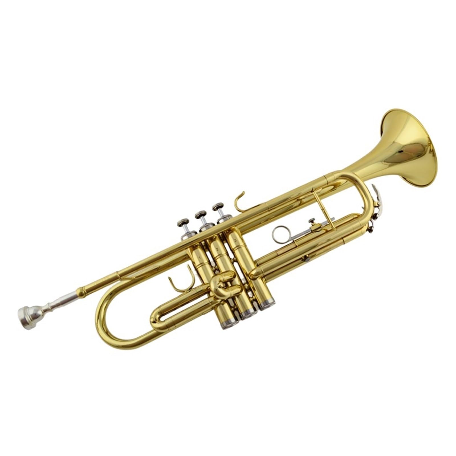 Profesjonalna Trąbka Instrument Trąbkowy Dla Początkujących, Profesjonalny Instrument Trąbkowy Dla Dorosłych Na Poziomie B (Color : Lacquer gold)