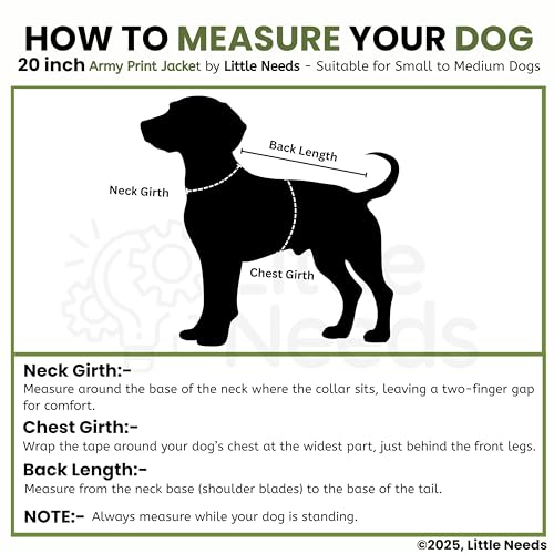 Image of Dog Jacket for Winter (Army Print, 20 Inch) | Camouflage Design, Waterproof & Windproof Polyester Coat with Fleece, Adjustable Velcro Closure, Warm Vest for Cold Weather