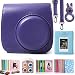 CAIUL 7 in 1 Fujifilm Instax Mini 8 8+ 9 Camera Accessories Bundle (Purple Instax Mini 8 Case / Mini Album / Close-Up Selfie Lens / 4 colors Filters / Wall Hang Frames / Film Frames / Film Stickers)