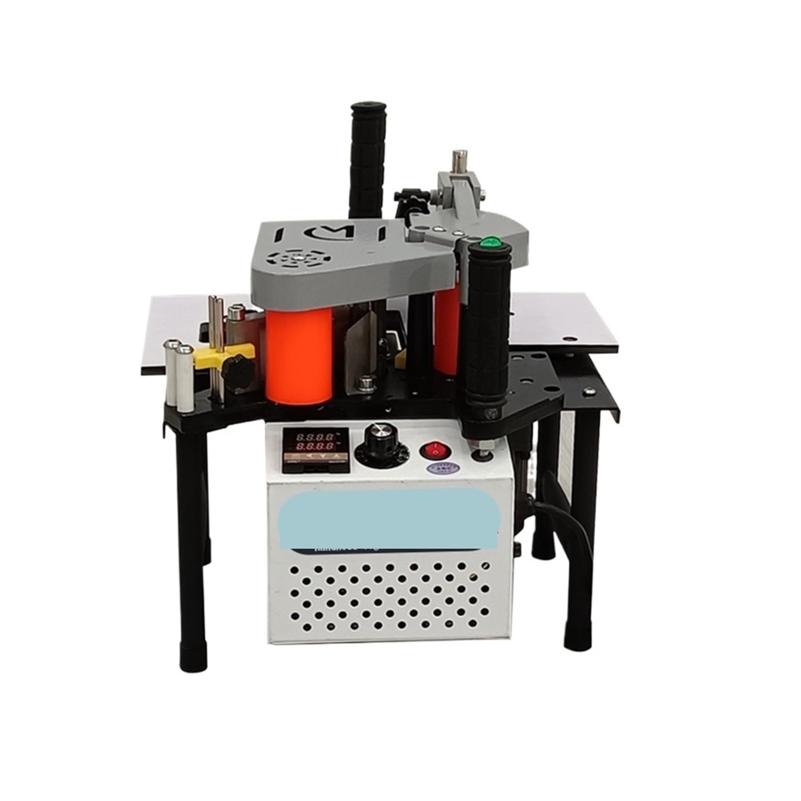 1100W Small Manual Edge Banding Machine Double Side Gluing Portable Bander Woodworking Speed and Efficiency Improvement(Black)