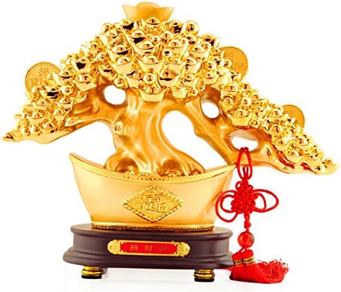 Tamaño grande Feng Shui árbol de dinero riqueza porsperity figura decorativa, mejor regalo de felicitación de inauguración