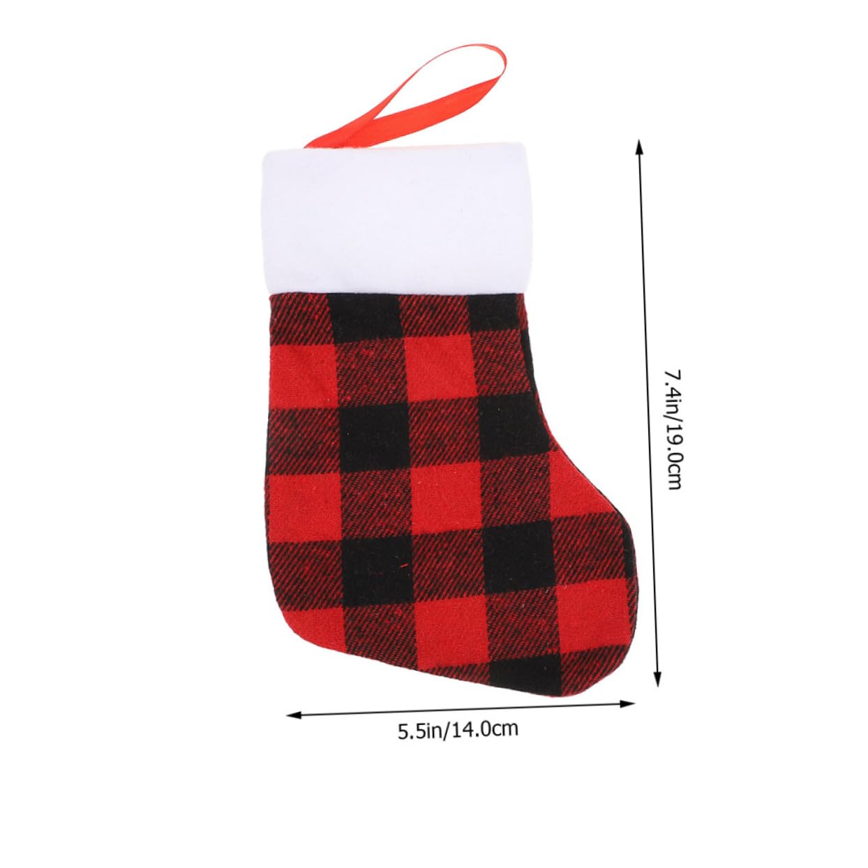 Cabilock 4 Sätze Weihnachtsstrümpfe Aus Und Schwarzem Karostoff Dekorative Xmas Socken Für Kamin Und Weihnachtsbaum Für Festlichkeiten Und 10 Stück * 4