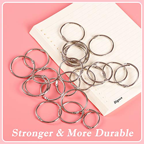 1 Inch (50 Pack) Loose Leaf Binder Rings, Office Book Rings, Nickel Plated Steel Binder Rings, Metal Book Rings For School, Office And Home- Silver #TOP4