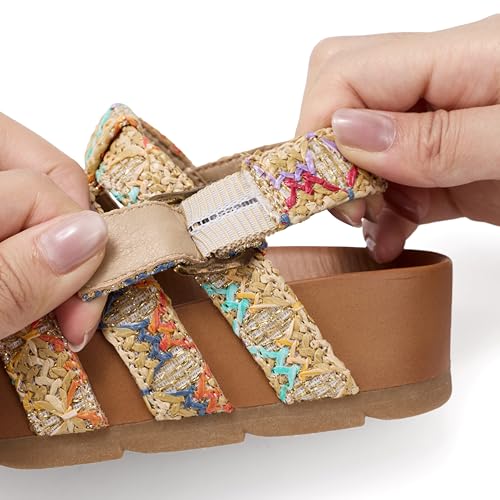 Image of Project Cloud Kids Sandals for Girls - Girls Sandals with Adjustable Buckle Closure, Comfortable Plush & Soft Insole w /Wedge Design Non-Slip Outsole