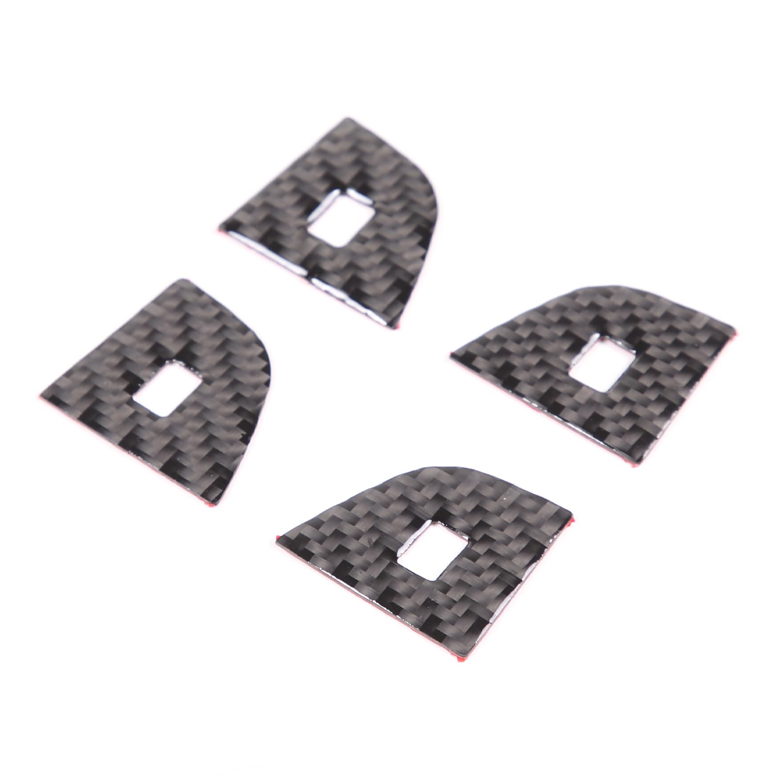 Qiosreui Car Door Lock Button Cover Trim Sticker Compatible with Tesla Model 3 Highlander 2023-2024, Inner Door Lock Switch Decal Trim, Carbon Fiber1