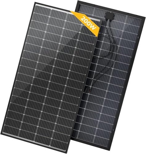 BougeRV Bifacial 400 Watts 10BB Solar Panel, 23% Efficiency All Black...