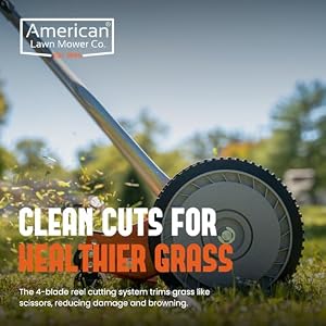American Lawn Mower 1204-14 14-Inch 4-Blade Push Reel Lawn Mower, Red — photo 5 of 6